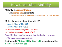 How to calculate Molarity