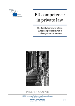 EU competence in private law - European Parliament