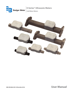 E-Series&reg; Ultrasonic Meters