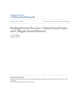 Cultural Sexual Scripts and Collegiate Sexual Behaviors