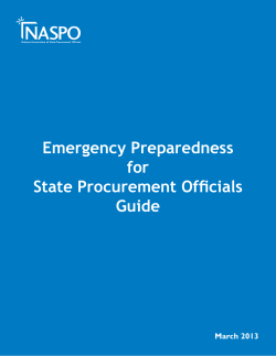 Emergency Preparedness for State Procurement Officials