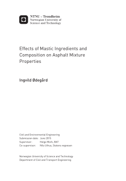 Effects of Mastic Ingredients and Composition on Asphalt Mixture