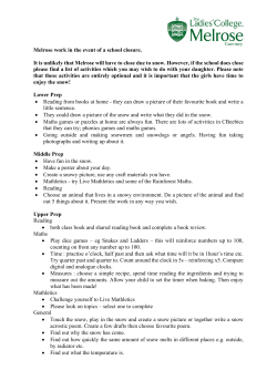 Melrose `snow to go!` - The Ladies College, Guernsey