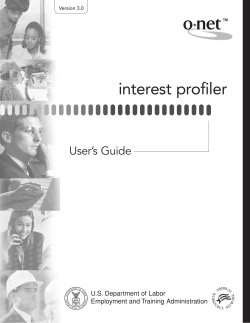 User`s Guide - O*NET Resource Center