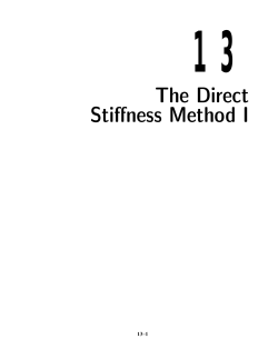 13 The Direct Stiffness Method I