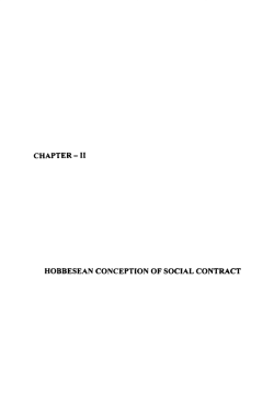 chapter - i1 hobbesean conception of social contract
