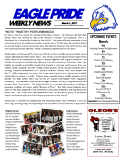 UPCOMING EVENTS March - Siouxland Christian School