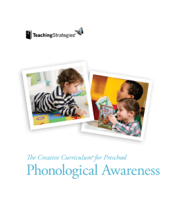 Phonological Awareness - Teaching Strategies, LLC.