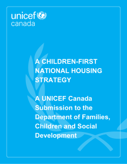 A Children-First National Housing Strategy