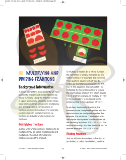 multiply and divide fractions - North American Montessori Center