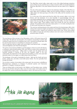 ahja river valley landscape protection area