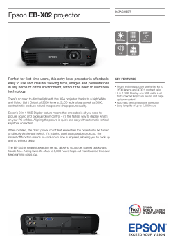 Epson EB-X02 projector