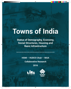 Towns of India - Smartnet - National Institute of Urban Affairs