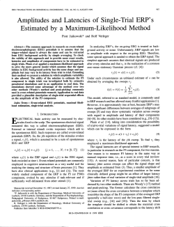 Amplitudes and Latencies of Single