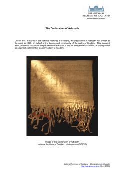 The Declaration of Arbroath - National Archives of Scotland