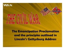 Emancipation Proclamation and Gettysburg Address