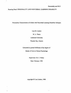 PERSONALITY AND - Biblioth&egrave;que et Archives Canada