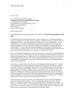 A Letter to the NPS Explaining MP`s Costs and Organizational
