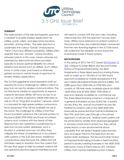 3.5 GHz Issue Brief - Utilities Telecom Council
