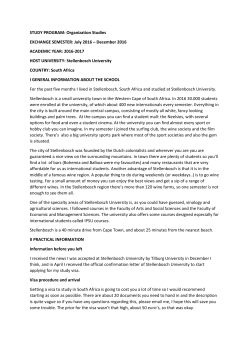 Experience report fall 2016