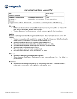 Interesting Inventions Presentation