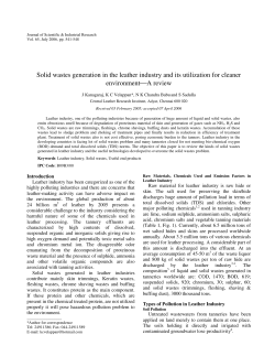 Solid wastes generation in the leather industry and its