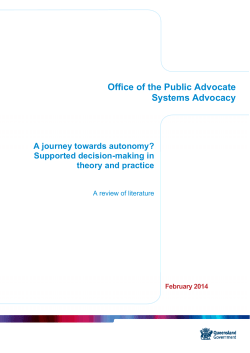 Supported decision-making in theory and practice