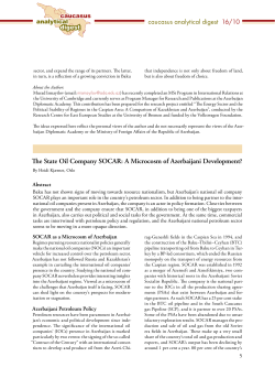 No. 16: The Political Economy of Oil in Azerbaijan
