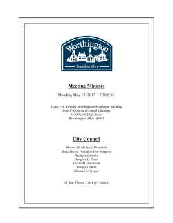 City of Worthington and Sharon Township Joint Meeting Minutes