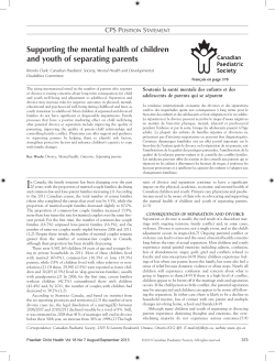 Supporting the mental health of children and