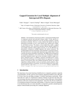 Gapped Extension for Local Multiple Alignment of Interspersed DNA