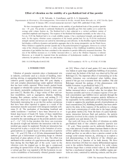 Effect of vibration on the stability of a gas