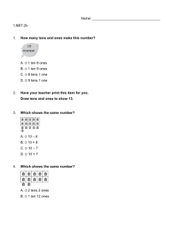 1.NBT.2b 1. How many tens and ones make this number?