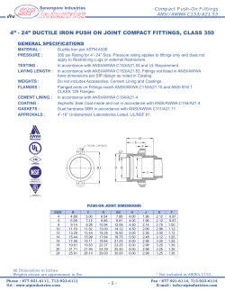 ductile iron push on joint compact