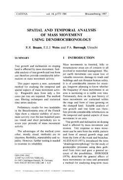 SPATIAL AND TEMPORAL ANALYSIS OF MASS MOVEMENT