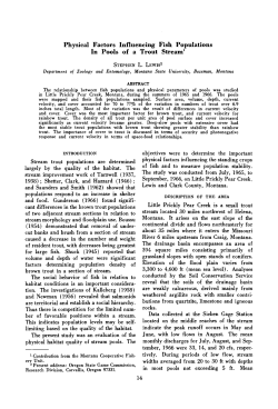 Physical Factors Influencing Fish Populations in Pools of a Trout