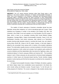 A Journal of Theory and Practice Fall/Winter 2015 (7:3/4)