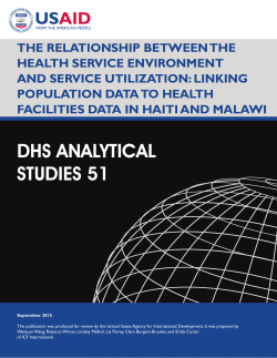 The Relationship between the Health Service Environment and