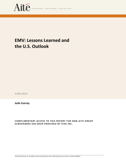 AITE Report &ndash; EMV Lessons Learned and the U.S. Outlook