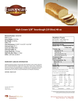 High Crown 5/8&rdquo; Sourdough (19 Slice) 40 oz