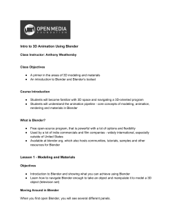 Intro to 3D Animation Using Blender