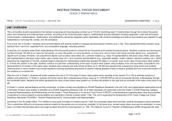 INSTRUCTIONAL FOCUS DOCUMENT Grade 3