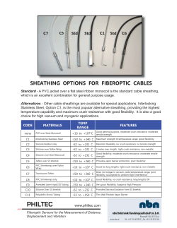 Sheathing Options for Fiberoptic Cables