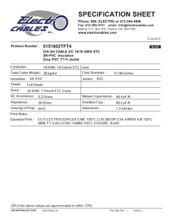 1.2 mH/km 49.4 pF/ft 90.2 pF/ft Mutual Capacitance : Shielded Cap