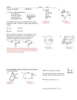 Chapter 11- REVIEW GEOMETRY 1. This net co