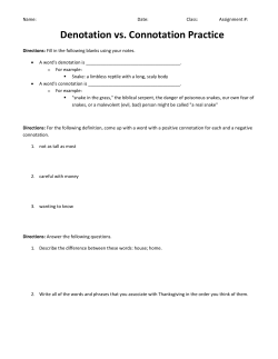 Denotation vs. Connotation Practice