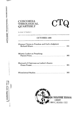 Martin Luther on Preaching - Concordia Theological Seminary