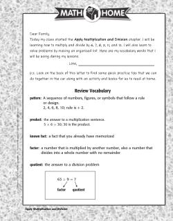 Chapter 9 Parent Letter