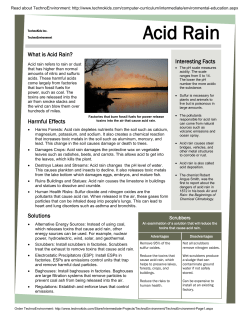 Acid Rain Fact Sheet