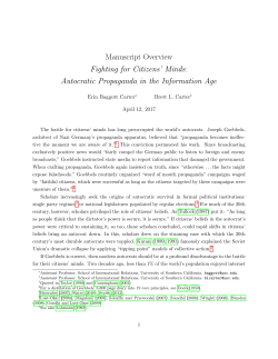 Autocratic Propaganda in the Information Age